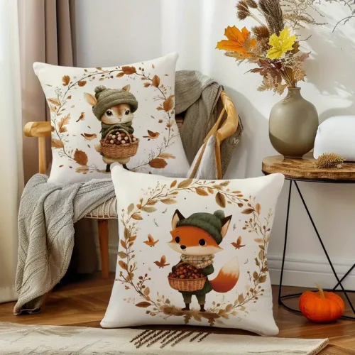 Autumnal 2-Piece Throw Pillow Covers Set